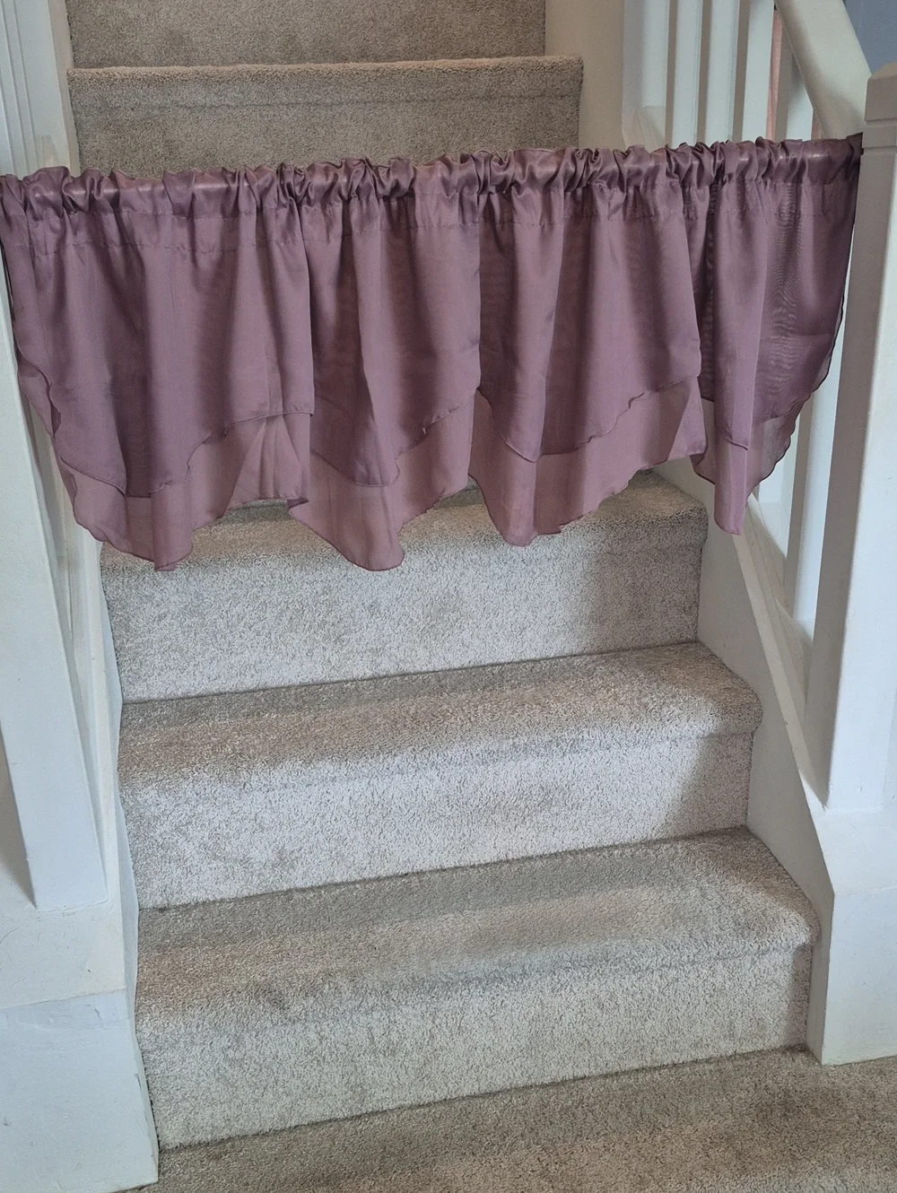 Decorative Scalloped Lavender Window Valance 78x17